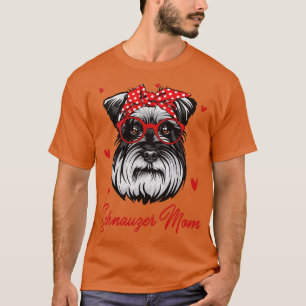 Camiseta Madre Schnauzer, amante de la impresión de leopard