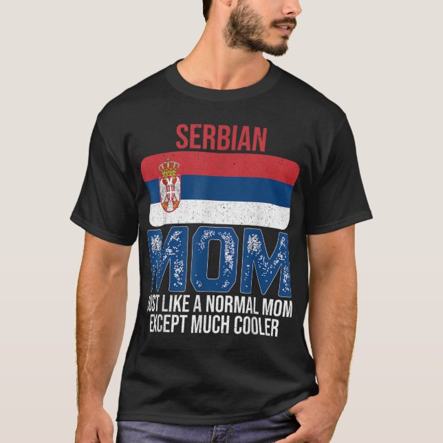Camiseta Madre serbia vieja diseña el día de su madre (Anverso)