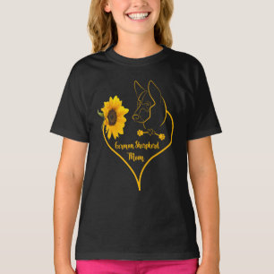 Camiseta Madre Sherpherd alemana con amantes del girasol K9