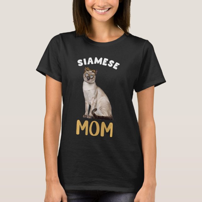Camiseta Madre siamesa Mamá Mamá Gato Dueño Leopardo Imprim (Anverso)
