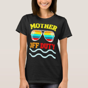 Camiseta Madre Sin Servicio Vacaciones Playa Glass Sunset