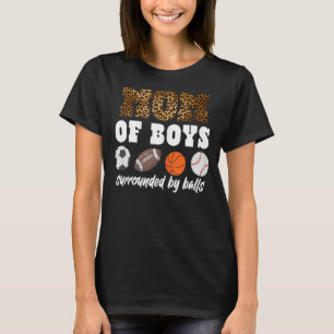 Camiseta Madre Softball De Niños Rodeada De Pelotas Leopard