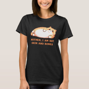 Camiseta Madre, soy solo piel y huesos Diseño de gato Manga