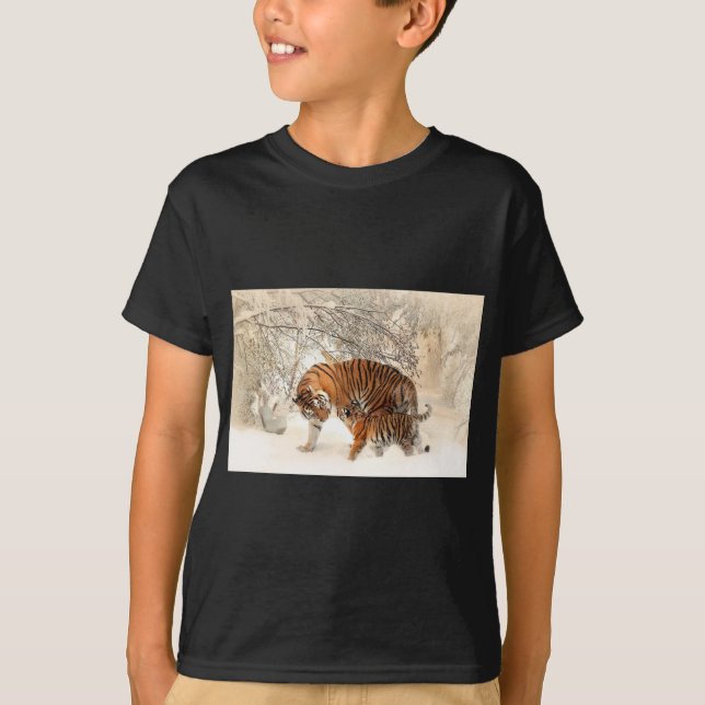 Camiseta Madre tigre y bebé (Anverso)