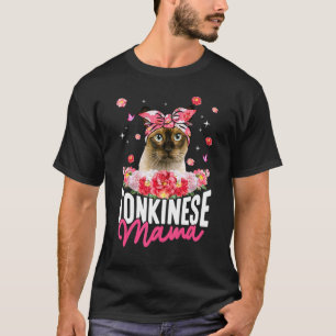 Camiseta Madre tonkinesa dulce mamá flor banda gata
