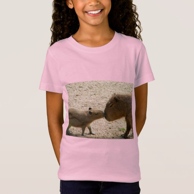 Camiseta Madre y bebé de los capibara (Anverso)
