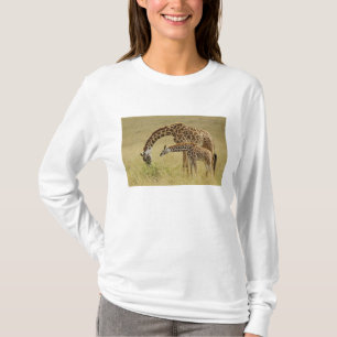 Camiseta Madre y cría de jirafa Masai, Giraffa
