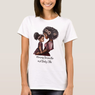 Camiseta Madre y hija negras personalizadas (1)