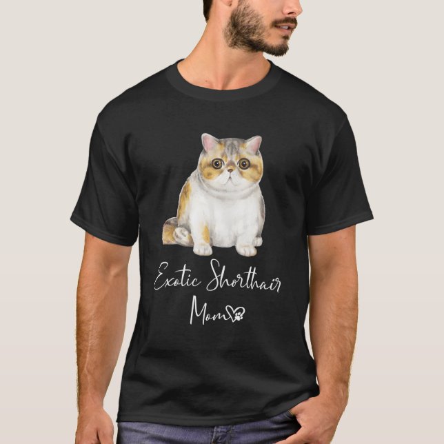 Camiseta Madre y madre exótica de Shorthair (Anverso)