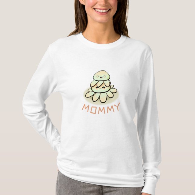 Camiseta madre y niño kawaii octopus (Anverso)
