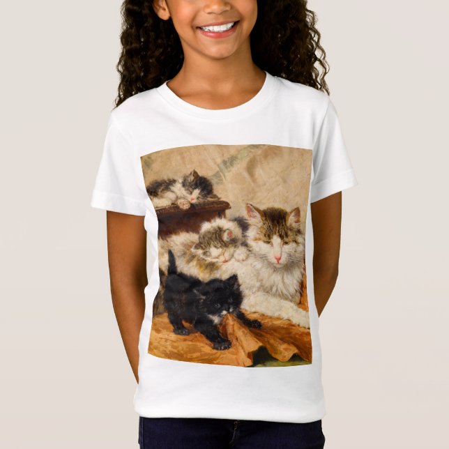 Camiseta Madre y sus gatitos (Anverso)