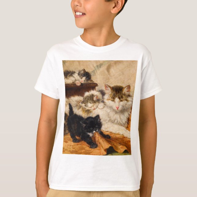 Camiseta Madre y sus gatitos (Anverso)