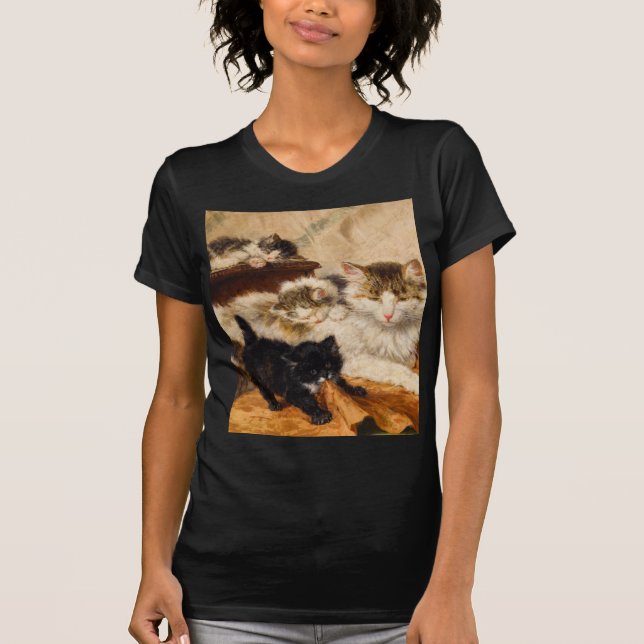 Camiseta Madre y sus gatitos (Anverso)