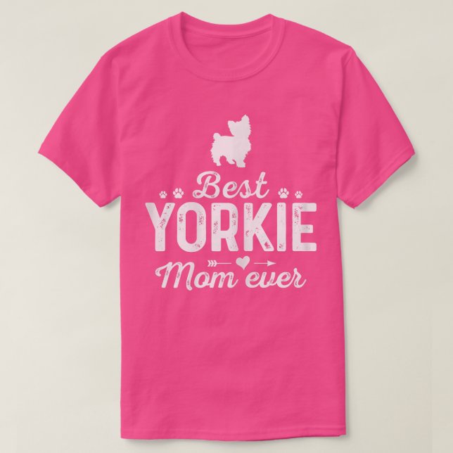 Camiseta Madre Yorkie Mamá ñame Perro gracioso mamá Mejor M (Diseño del anverso)