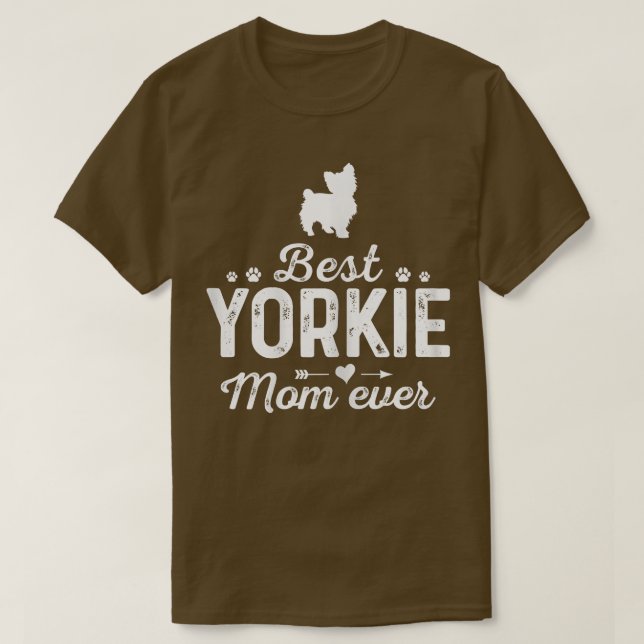 Camiseta Madre Yorkie Mamá ñame Perro gracioso mamá Mejor M (Diseño del anverso)