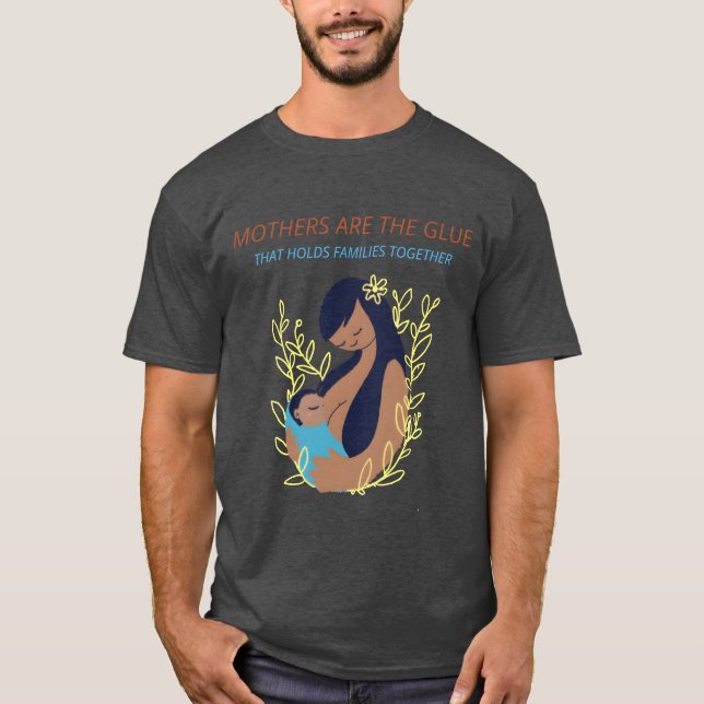 Camiseta Madres Arehe Gluehat sostiene regalo para familias (Anverso)