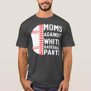 Camiseta Madres contra plantadores de béisbol blancos
