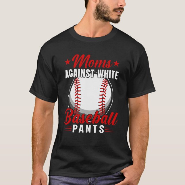 Camiseta Madres contra plantadores de béisbol blancos (Anverso)