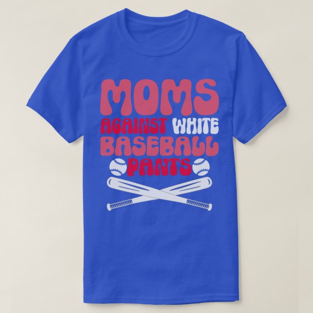 Camiseta Madres contra plantadores de béisbol blancos (Diseño del anverso)