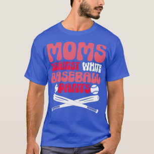 Camiseta Madres contra plantadores de béisbol blancos