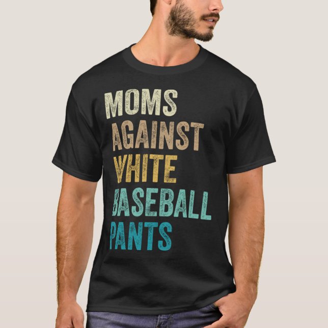 Camiseta Madres contra plantadores de béisbol blancos (Anverso)