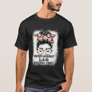 Camiseta Madres contra plantadores de béisbol blancos