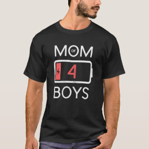 Camiseta Madres De 4 Niños Con Baja Batería