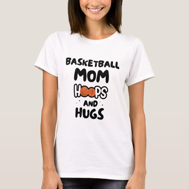 Camiseta Madres de baloncesto: aros y abrazos - Día de la M (Anverso)