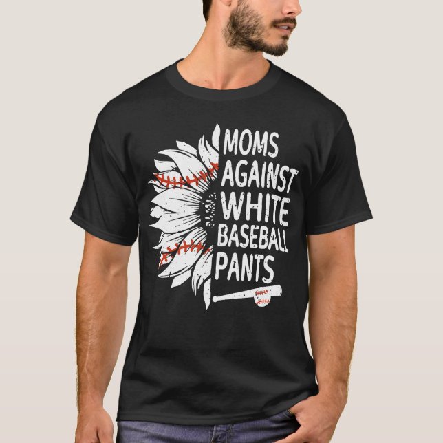 Camiseta Madres de girasol contra plantadores de béisbol bl (Anverso)
