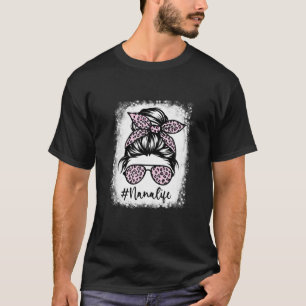 Camiseta Madres de impresión Bun Leopardo Bleached Nana Lif