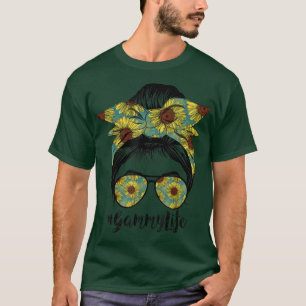 Camiseta Madres de mujeres girasol de pelo liso y con vida