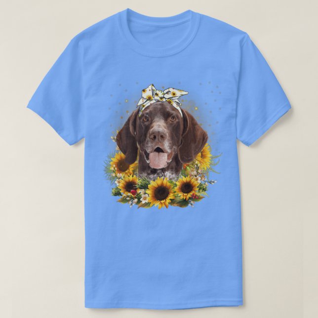 Camiseta Madres de Perro Puntero Alemán de Giro de Corto (Diseño del anverso)