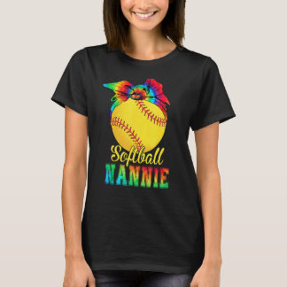 Camiseta Madres de Softball Nannie Tie Dye Softball