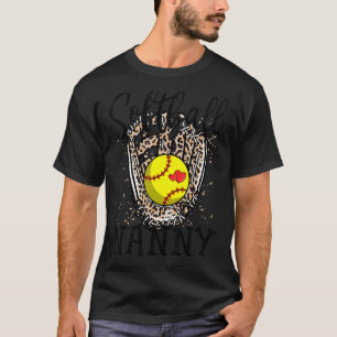 Camiseta Madres de Softball Nanny Leopard Game Day Mothers