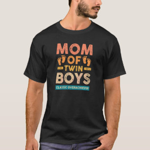 Camiseta Madres De Twin Boys Clásicos De Sobrenombre Twin