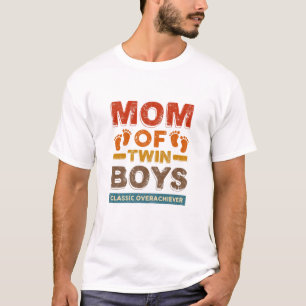 Camiseta Madres De Twin Boys Clásicos De Sobrenombre Twin