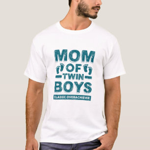 Camiseta Madres De Twin Boys Clásicos De Sobrenombre Twin