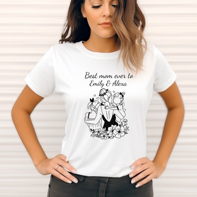 Camiseta Madres E Hijas Línea Arte (Subido por el creador)