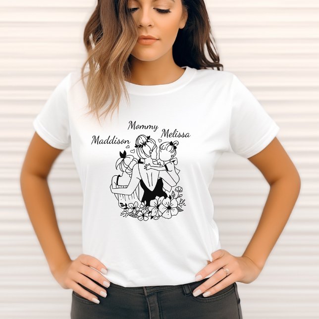 Camiseta Madres E Hijas Llenan Arte Con Nombres (Subido por el creador)