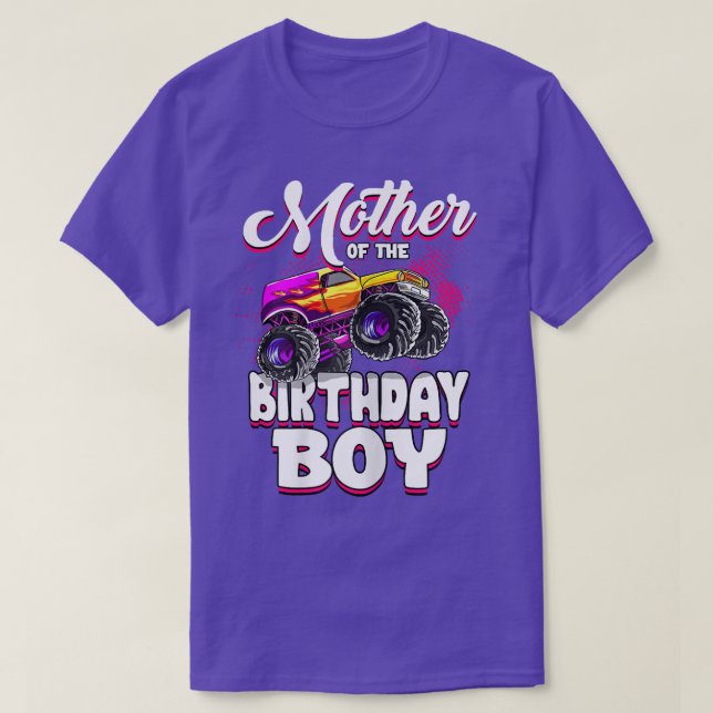 Camiseta Madres Madre Del Monstruo Del Niño Del Cumpleaños (Diseño del anverso)