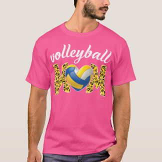 Camiseta Madres madres de voleibol leopardo
