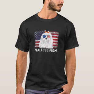 Camiseta Madres maltesas: Día de la Madre con bandera estad