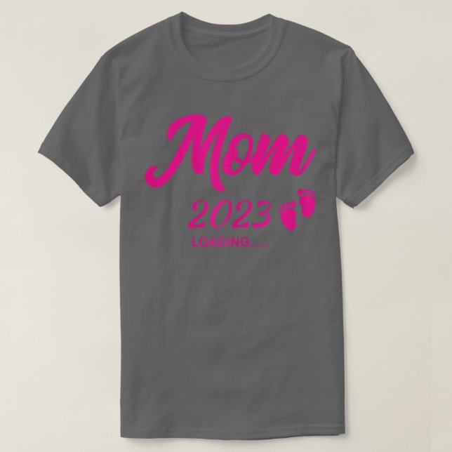 Camiseta Madres Mamá 2023 cargando Invitación de embarazo F (Diseño del anverso)