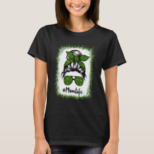 Camiseta Madres Mamá Vida Alegradas Weed Messy Bun Mothers 