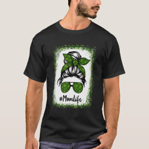 Camiseta Madres Mamá Vida Alegradas Weed Messy Bun Mothers 