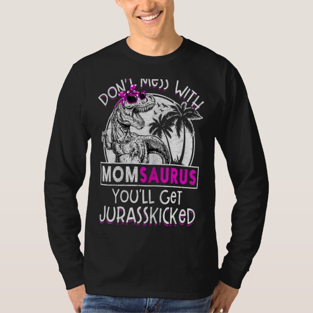 Camiseta Madres Momsaurus Dinosaur Rex Madres de Giro D (Anverso)
