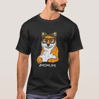 Camiseta Madres Shiba Inu Leopard Bandana Mamá Madres