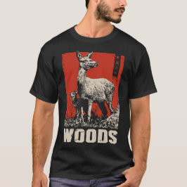 Camiseta Madres y bebés deers en los bosques | Ukiyo-e