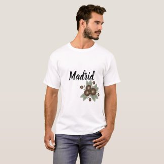 Camiseta Madrid con flores para hombre
