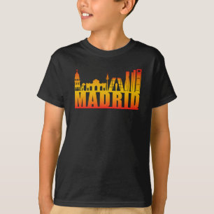 Camiseta Madrid España City Cityscape Skyline Funny Gift